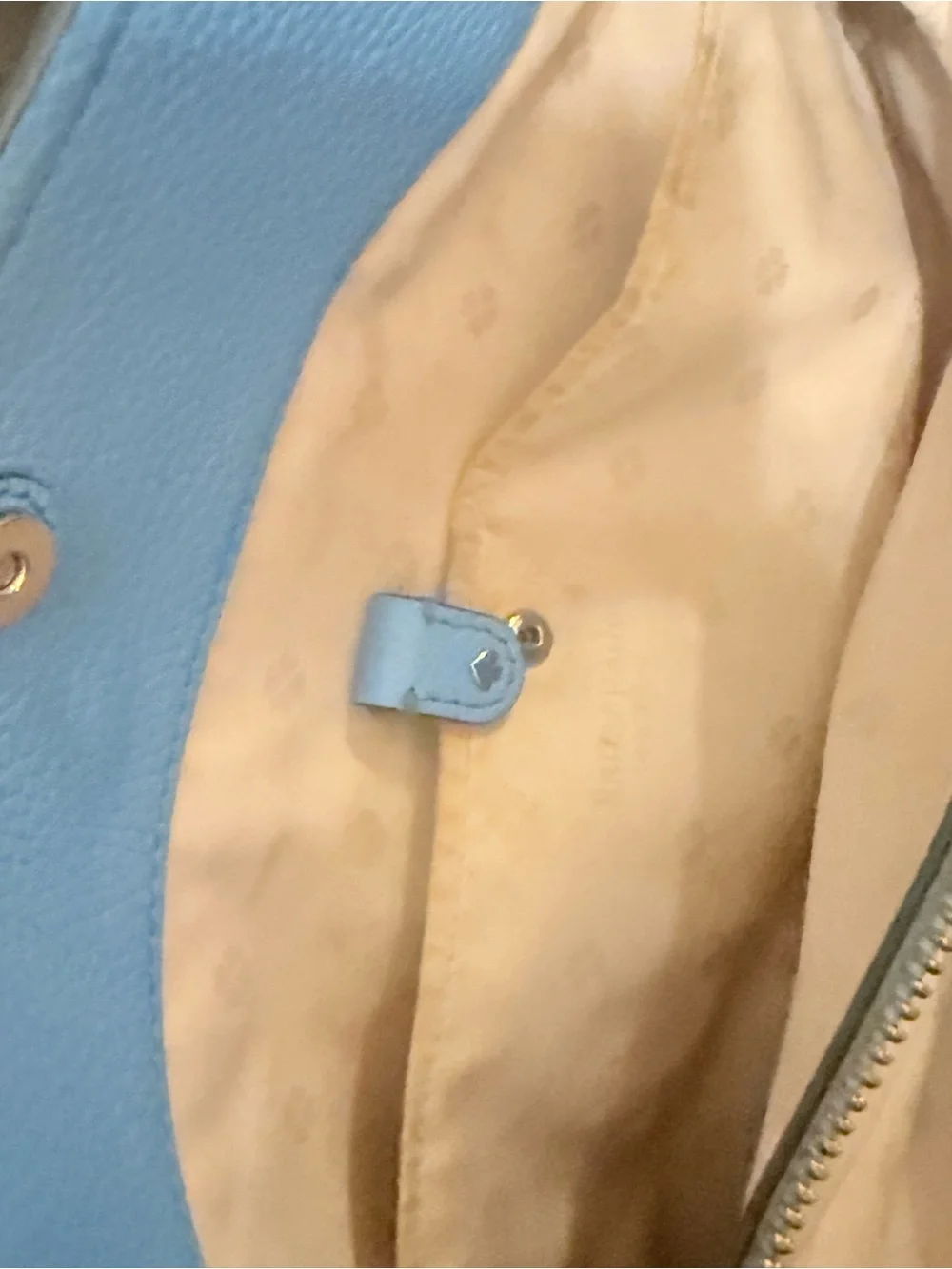kate spade Sky Blue Leather Shoulder Bag with Tassel